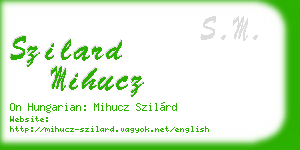 szilard mihucz business card